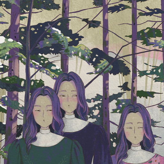 Postcard: Three Girls