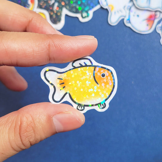 Goldfish Vinyl Holographic Sticker - Honey
