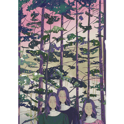 Postcard: Three Girls