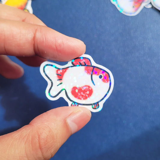 Goldfish Vinyl Holographic Sticker - Aka