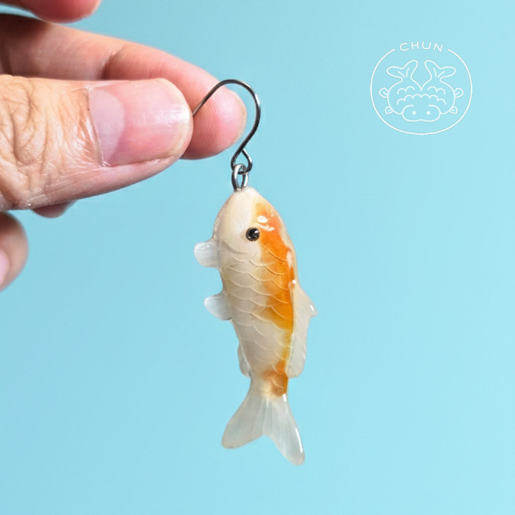 Koi Earring - Pumpkin
