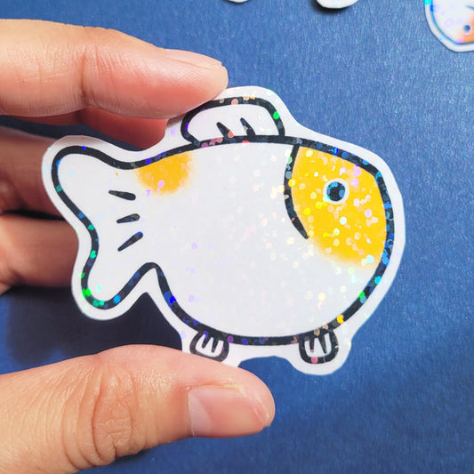 Goldfish Vinyl Holographic Sticker - Mochi