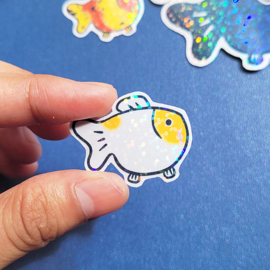 Goldfish Vinyl Holographic Sticker - Mochi