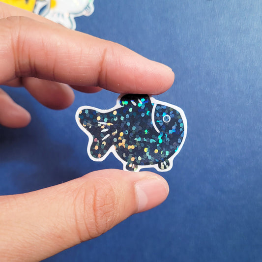 Goldfish Vinyl Holographic Sticker - Raven