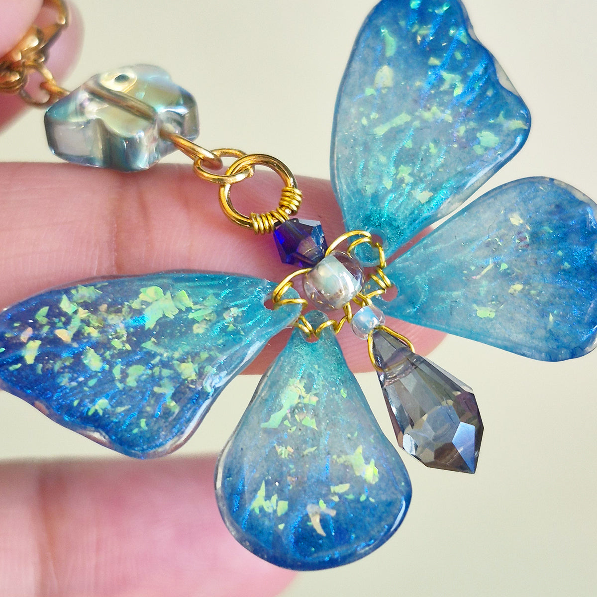 Shimmery Blue Butterfly