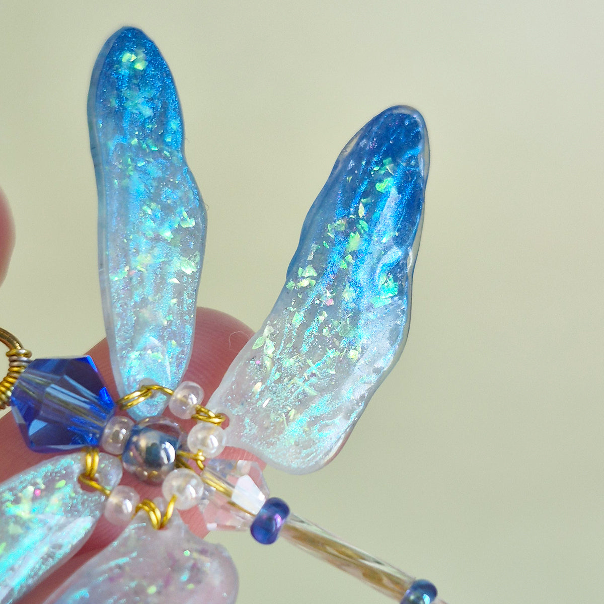 Shimmery Blue Dragonfly
