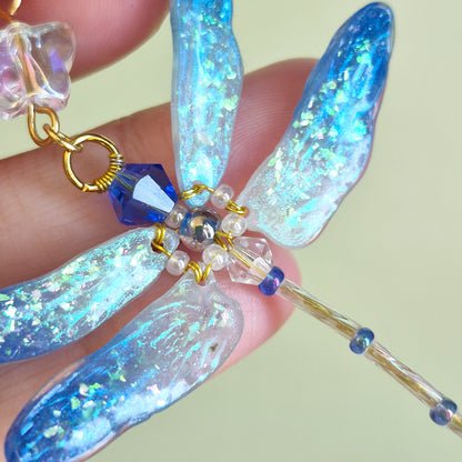 Shimmery Blue Dragonfly