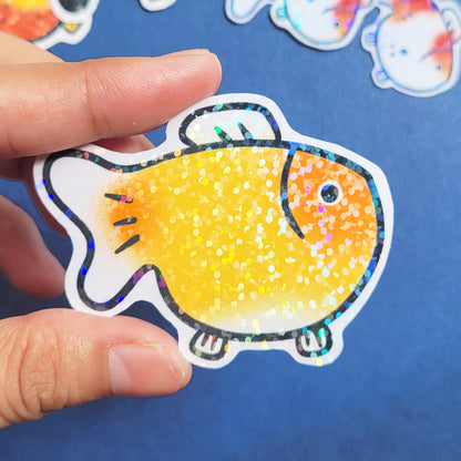 Goldfish Vinyl Holographic Sticker - Honey