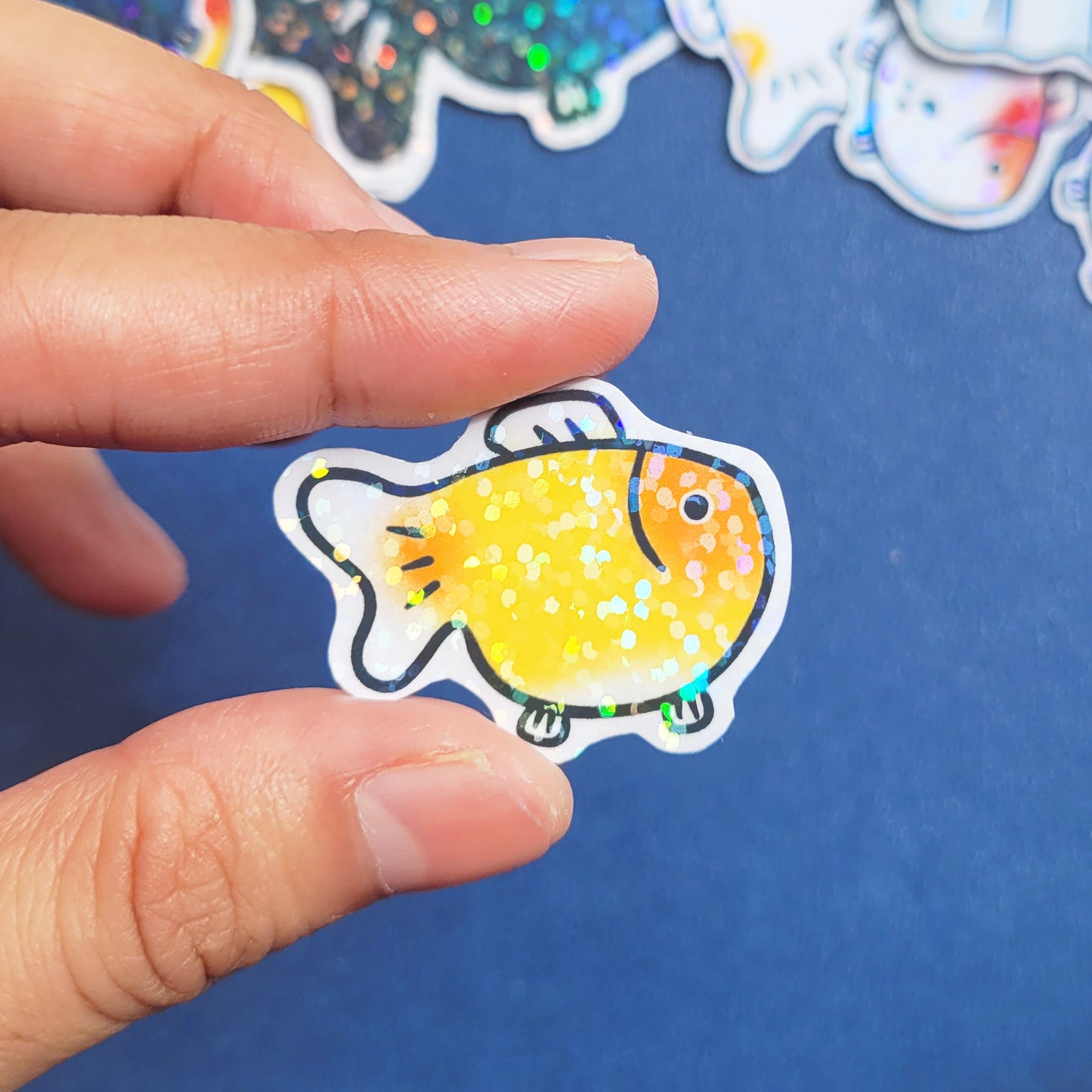Goldfish Vinyl Holographic Sticker - Honey