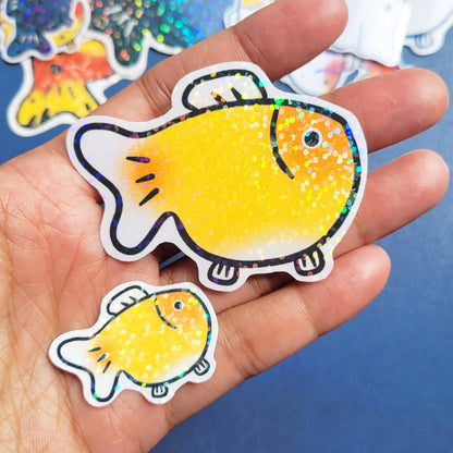 Goldfish Vinyl Holographic Sticker - Honey