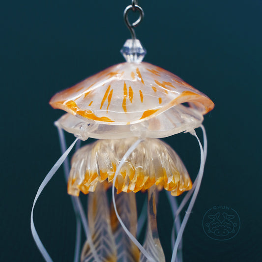 Orange Jellyfish Single Earring