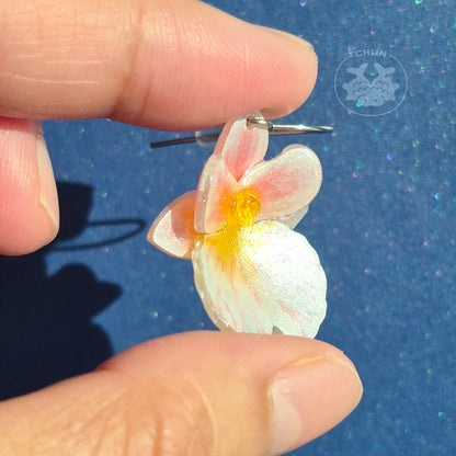 Pink Miltonia Earrings