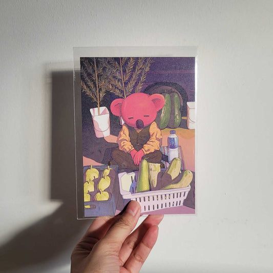 Postcard: Panda at the Market