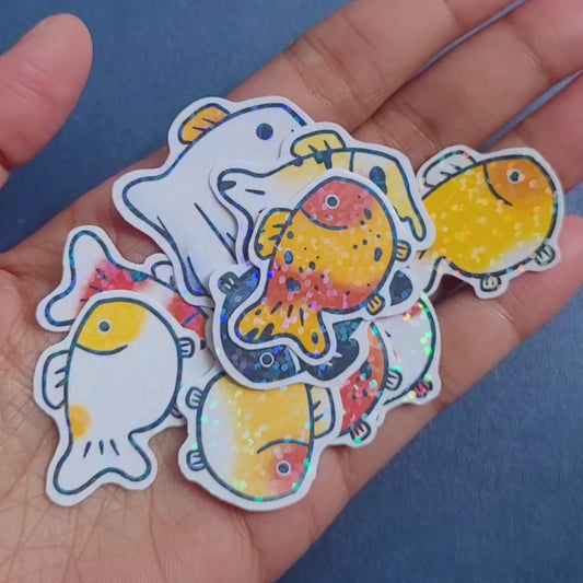 Goldfish Vinyl Holographic Sticker Bundle